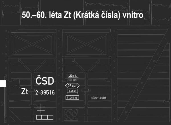 Nákladní vůz Zt  v provedení ČSD 50-60 léta - Obrázek 8